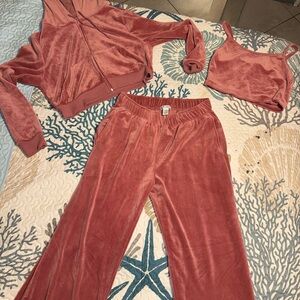 Velour Three-Piece Set
